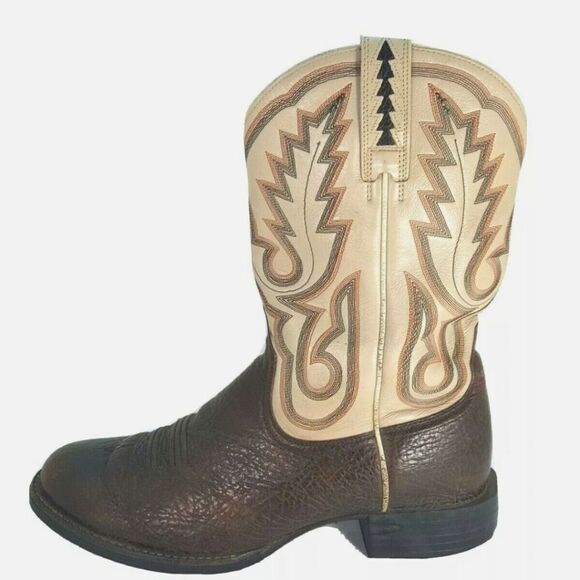 AMPUTEE Ariat Men's Brown Shark Skin Leather Western ONE SINGLE BOOT Siz… - Picture 3 of 7